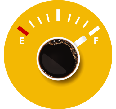 Personalizable coasters with coffee level indicator - TenStickers