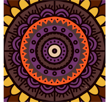 Coasters with intricate circular design - TenStickers