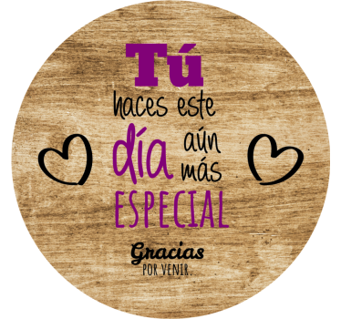 Wood pattern you make this day special sayings coasters - TenStickers