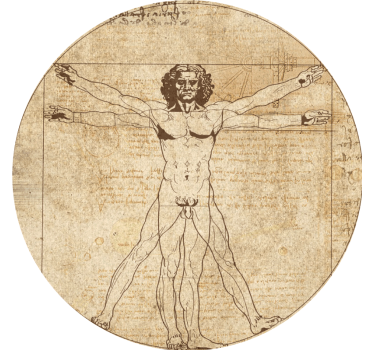 Leonardo da Vinci art retro coasters - TenStickers