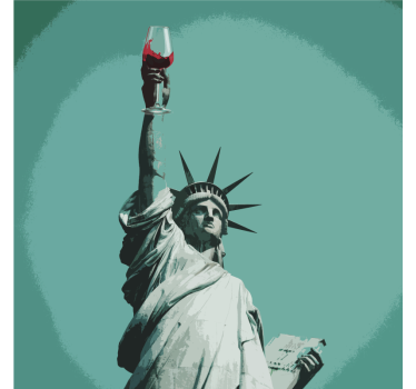 Geek coasters statue holding wine - TenStickers