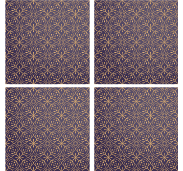Elegant Indian design retro coasters - TenStickers