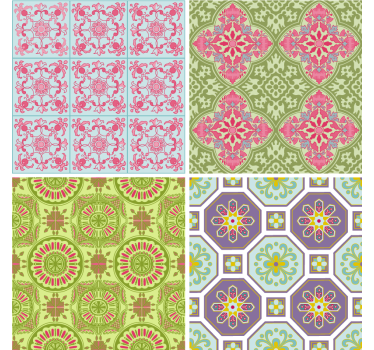 Coasters vibrant textured squares - TenStickers