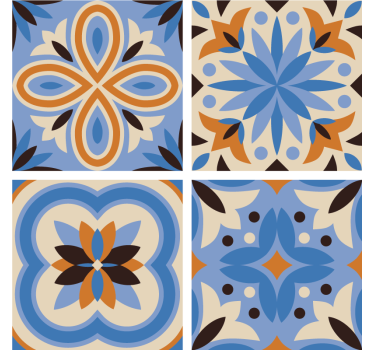 Coasters with intricate botanical designs - TenStickers