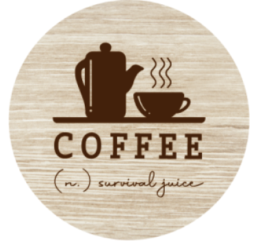 Personalizable coasters coffee pot and cup - TenStickers