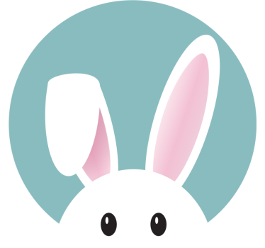 Cute bunny modern drink coaster - TenStickers