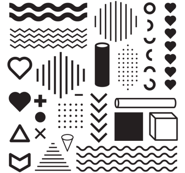 Variety of geometrics texture effect coaster - TenStickers