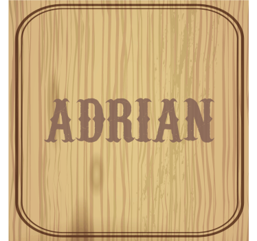 Personalizable coasters with wood grain design - TenStickers