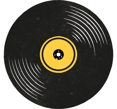 Geek coasters vinyl record art design - TenStickers