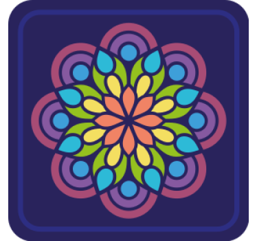 Colorful floral motif coasters - TenStickers