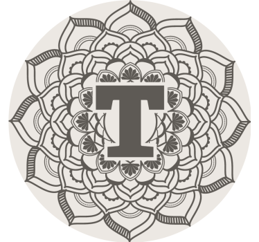 Beer mats floral monogram design - TenStickers