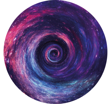 Vintage coasters colorful cosmic swirl - TenStickers