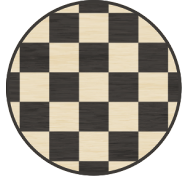 Beer mats circular checkerboard design - TenStickers