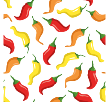 Yellow and orange pepper design modern drink coaster - TenStickers