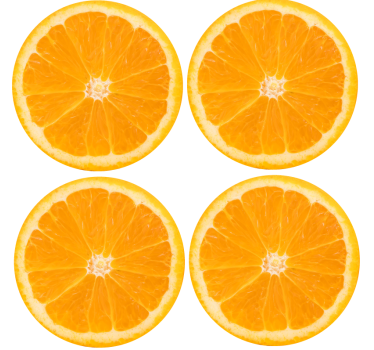 Modern coasters citrus fruit slice design - TenStickers