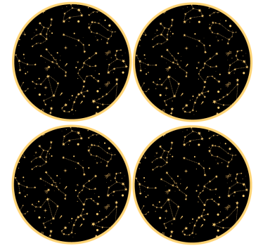 Geek coasters celestial pattern designs - TenStickers