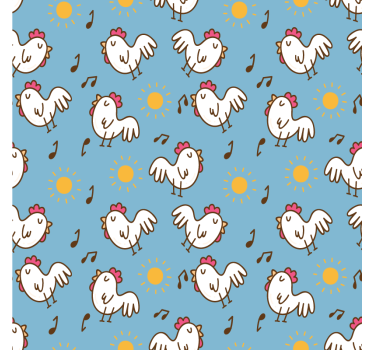 Cartoon chicken seamless pattern modern drink coaster - TenStickers