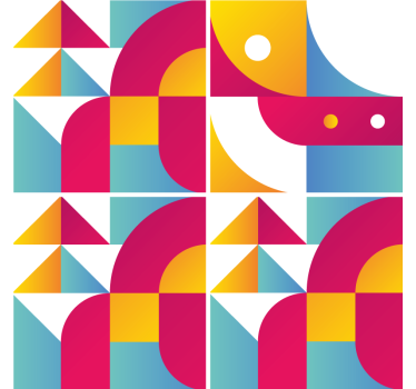 Geometric shape patterns coasters - TenStickers
