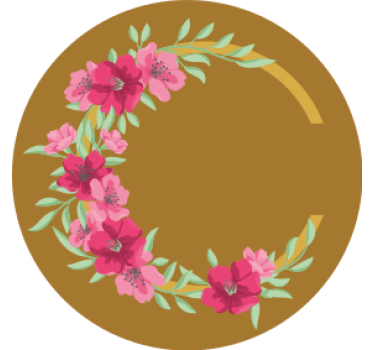 Beer mats with floral circular design - TenStickers