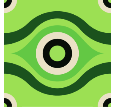 Wavy green pattern coasters - TenStickers