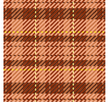 Coasters in brown plaid pattern - TenStickers