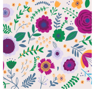 Geek coasters colorful floral arrangement - TenStickers
