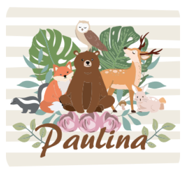 Personalizable coasters cute animal gathering - TenStickers