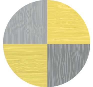 Wood grain circular pattern coasters - TenStickers