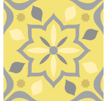 Wedding coasters floral print design - TenStickers
