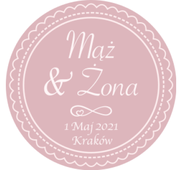 Wedding coasters elegant pink round design - TenStickers