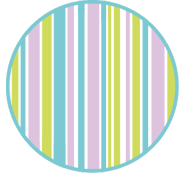 Colorful striped circle coasters - TenStickers