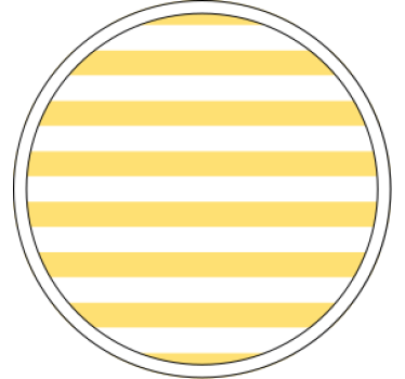 Striped yellow pattern coasters - TenStickers
