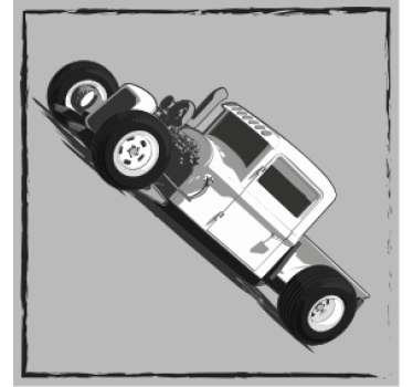 Geek coasters timeless hot rod design - TenStickers