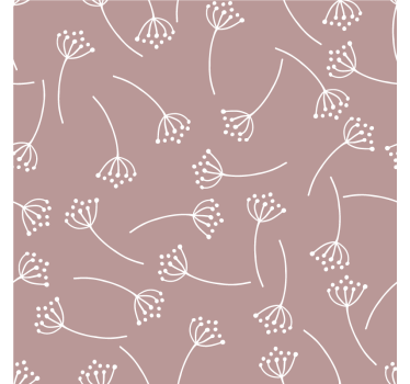 Coasters with floral line art design - TenStickers