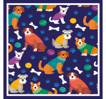 Personalizable coasters with colorful dog designs - TenStickers