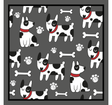 Modern coasters playful dog design - TenStickers