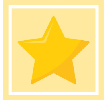 Modern coasters bold yellow star shape - TenStickers