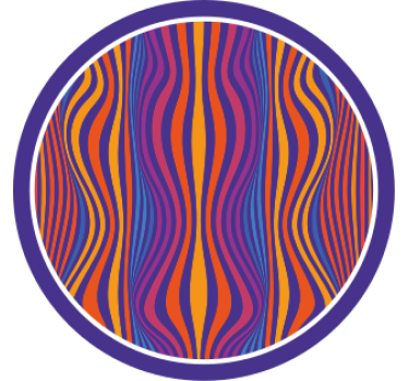 Vibrant wavy pattern coasters - TenStickers