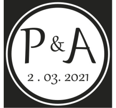 Personalizable coasters with monogram initials pairing - TenStickers