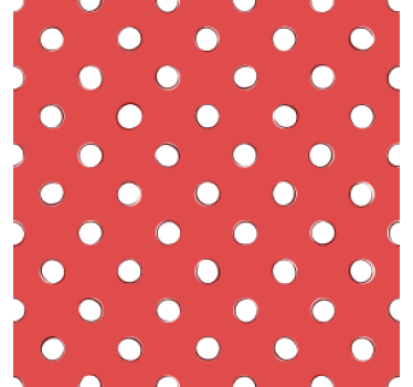 White and red polka dot retro coasters - TenStickers