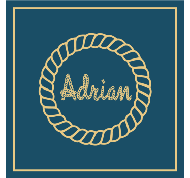 Personalizable coasters rope circle monogram - TenStickers