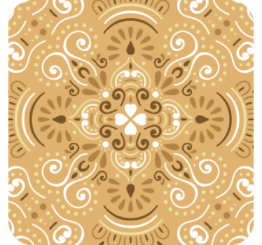 Coasters with elegant swirl design - TenStickers