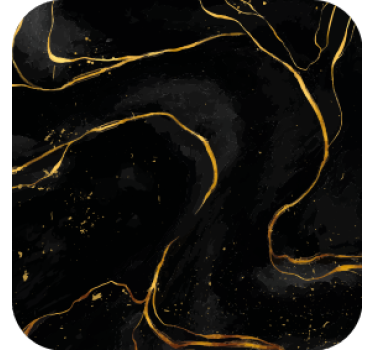 Coasters black and gold swirl - TenStickers