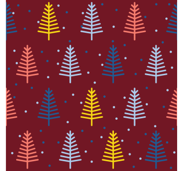 Christmas coasters colorful tree design - TenStickers