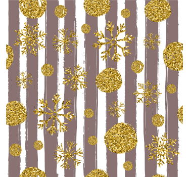 Gold balls and snowflakes xmas coasters - TenStickers