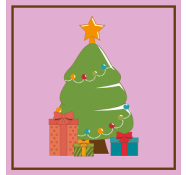 Christmas coasters decorative christmas tree gifts - TenStickers