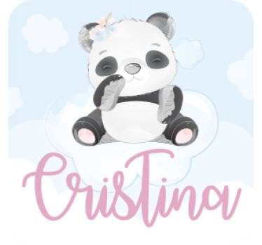 Personalizable coasters whimsical panda design - TenStickers