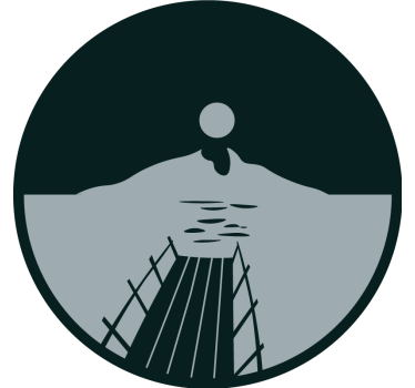 Beer mats sunset over water - TenStickers