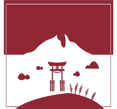 Geek coasters inspired by mountain torii gate - TenStickers