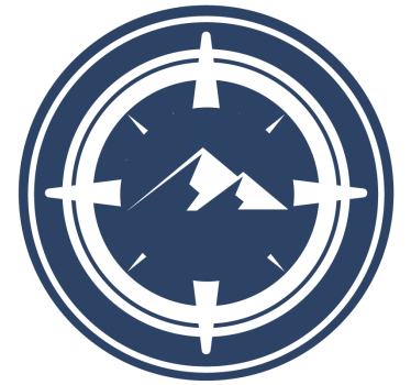 Modern coasters with compass and mountain design - TenStickers